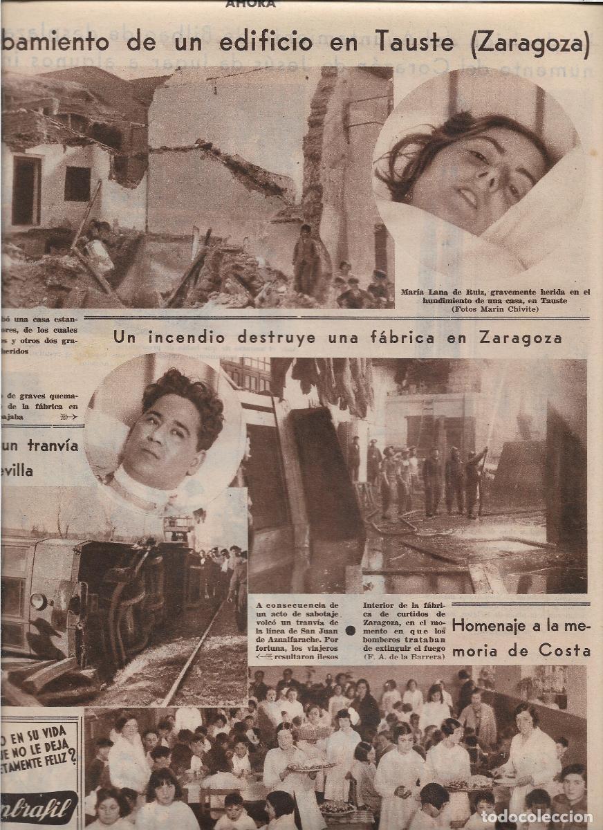Sammelleidenschaft Papier: A&Ntilde;O 1933 RECORTE PRENSA ZARAGOZA INCENDIO FABRICA DE CURTIDOS BOMBEROS MARIANO GALES HERIDO