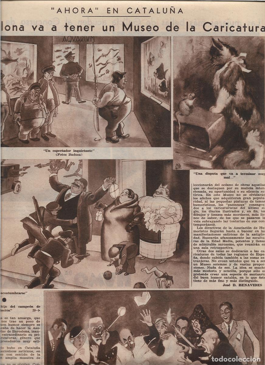 Coleccionismo: 1933 RECORTE PRENSA BARCELONA MUSEO DE LA CARICATURA ASOCIACION HUMORISTAS