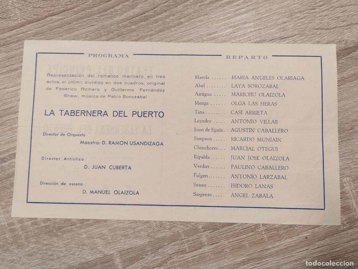 Coleccionismo: TEATRO DEL PRINCIPE. 1955. PROGRAMA DE ZARZUELA. - Foto 2