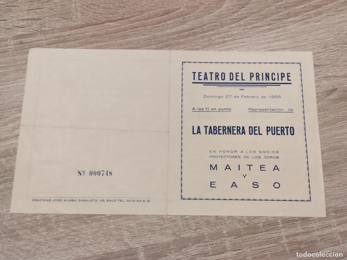Coleccionismo: TEATRO DEL PRINCIPE. 1955. PROGRAMA DE ZARZUELA.