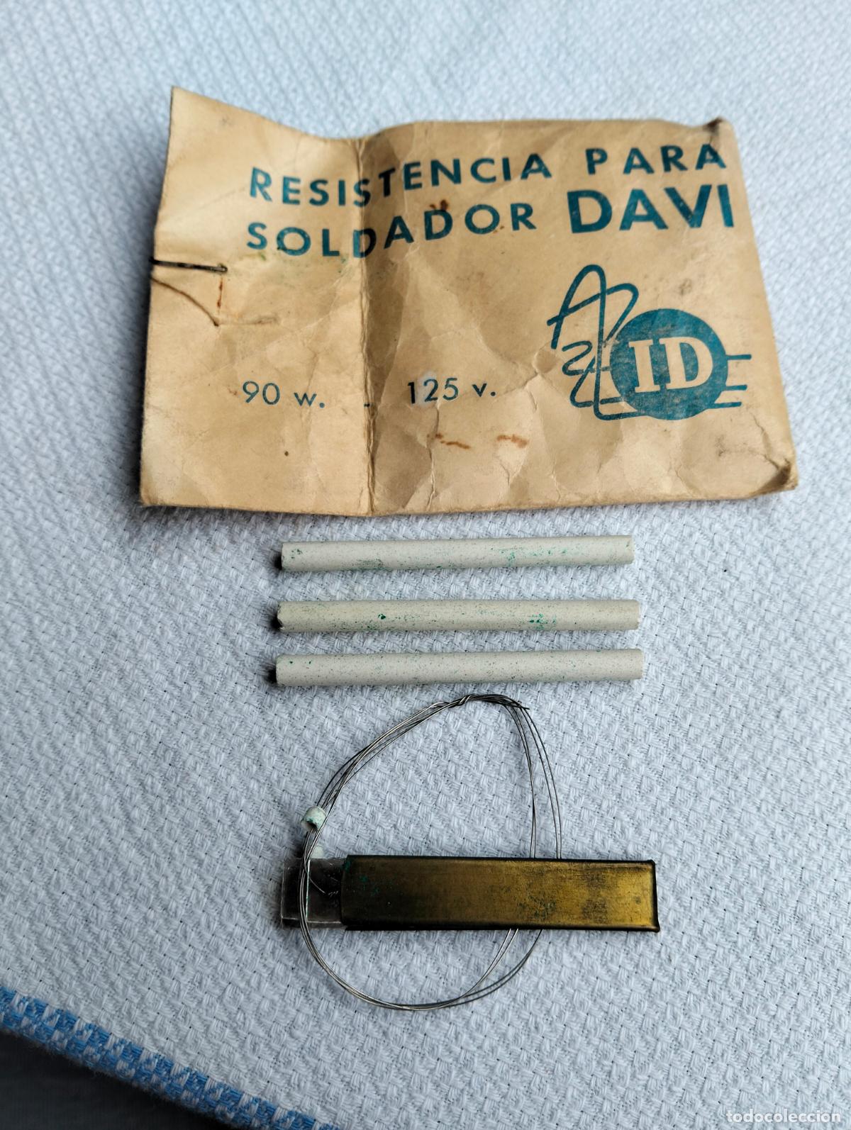 Coleccionismo: Resistencia para soldador Davi I D 90 w 125 w a&ntilde;os 50-60