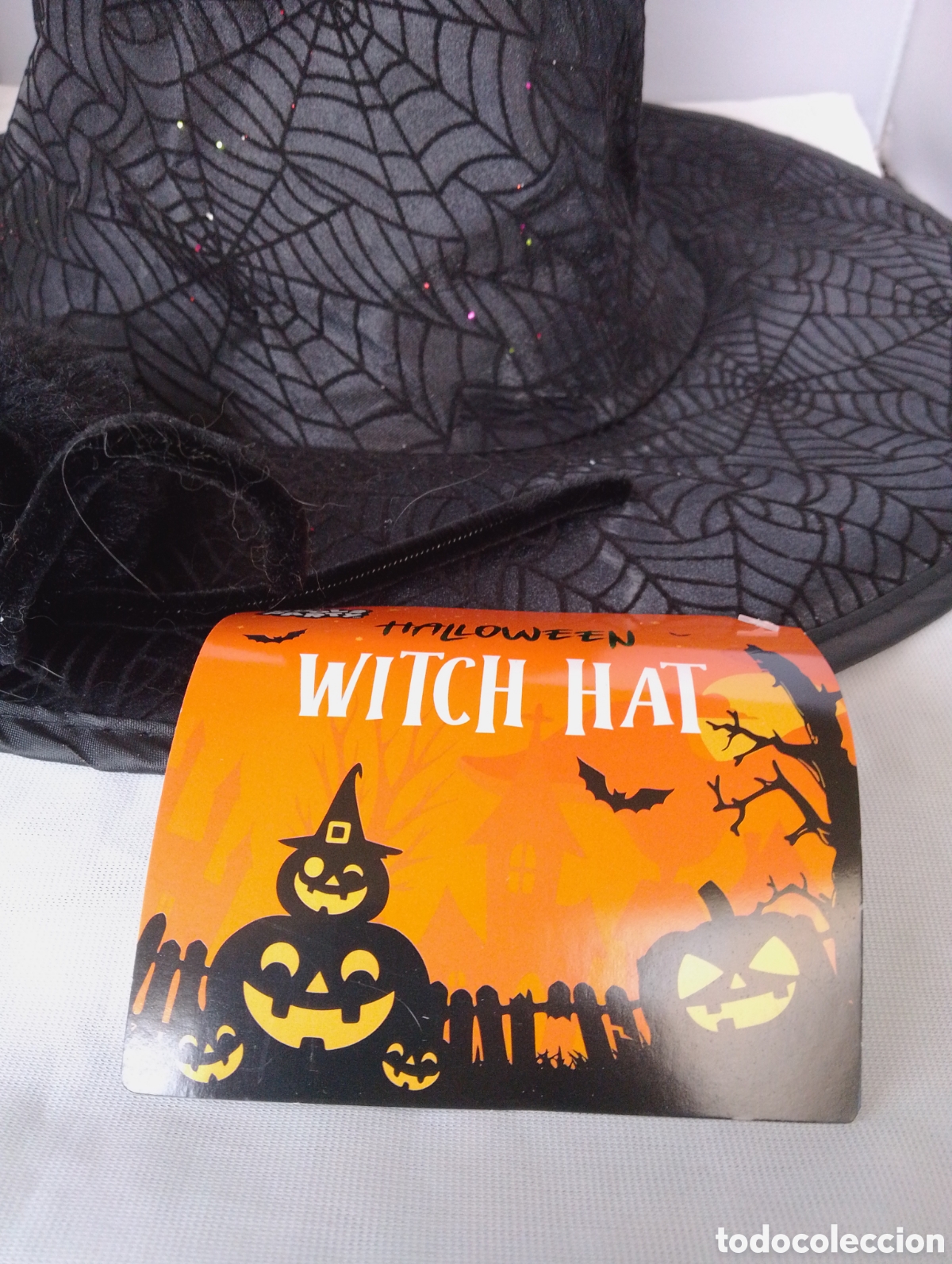Coleccionismo: Halloween Gorro Bruja con Ara&ntilde;a - Foto 4