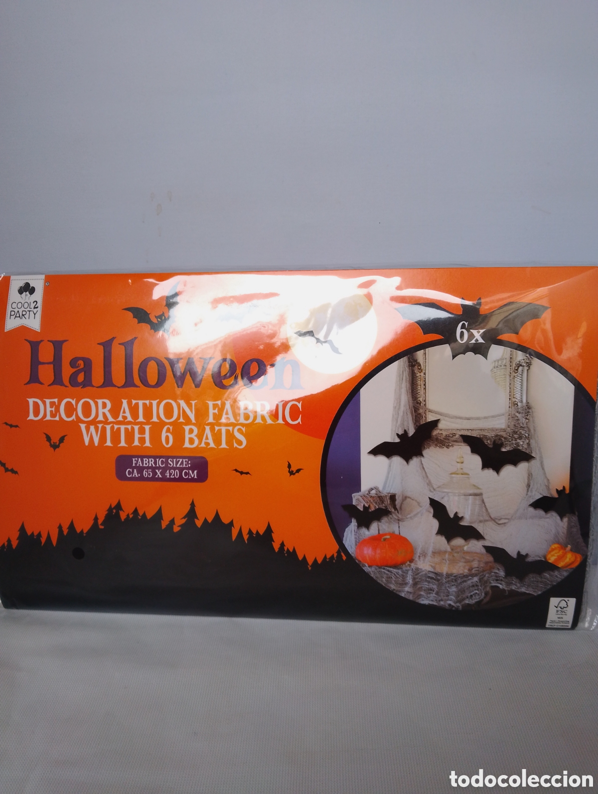 Coleccionismo: Halloween, Tela decorativa con 6 ara&ntilde;as