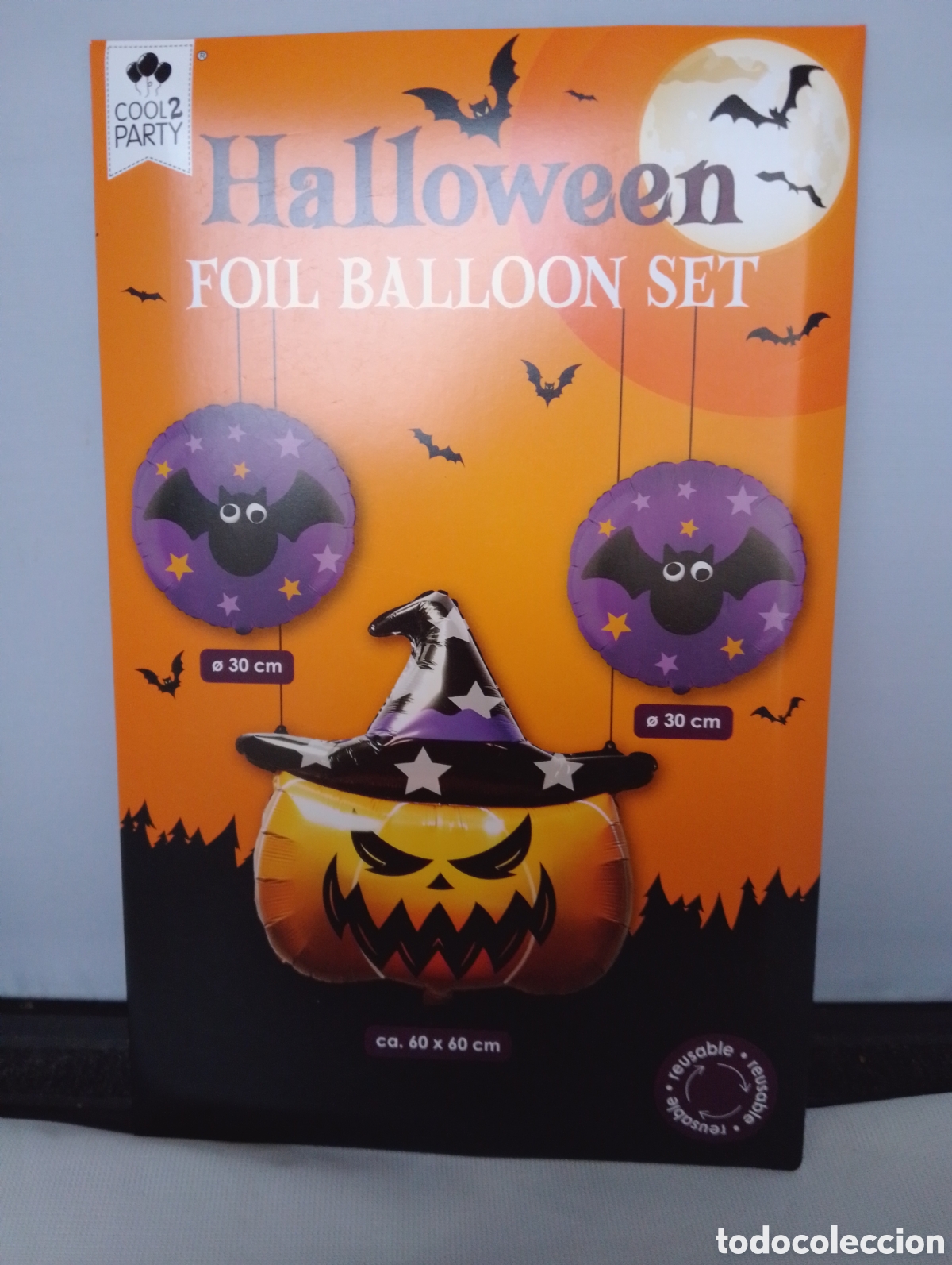 Coleccionismo: Halloween Calabaza Globos Aluminio