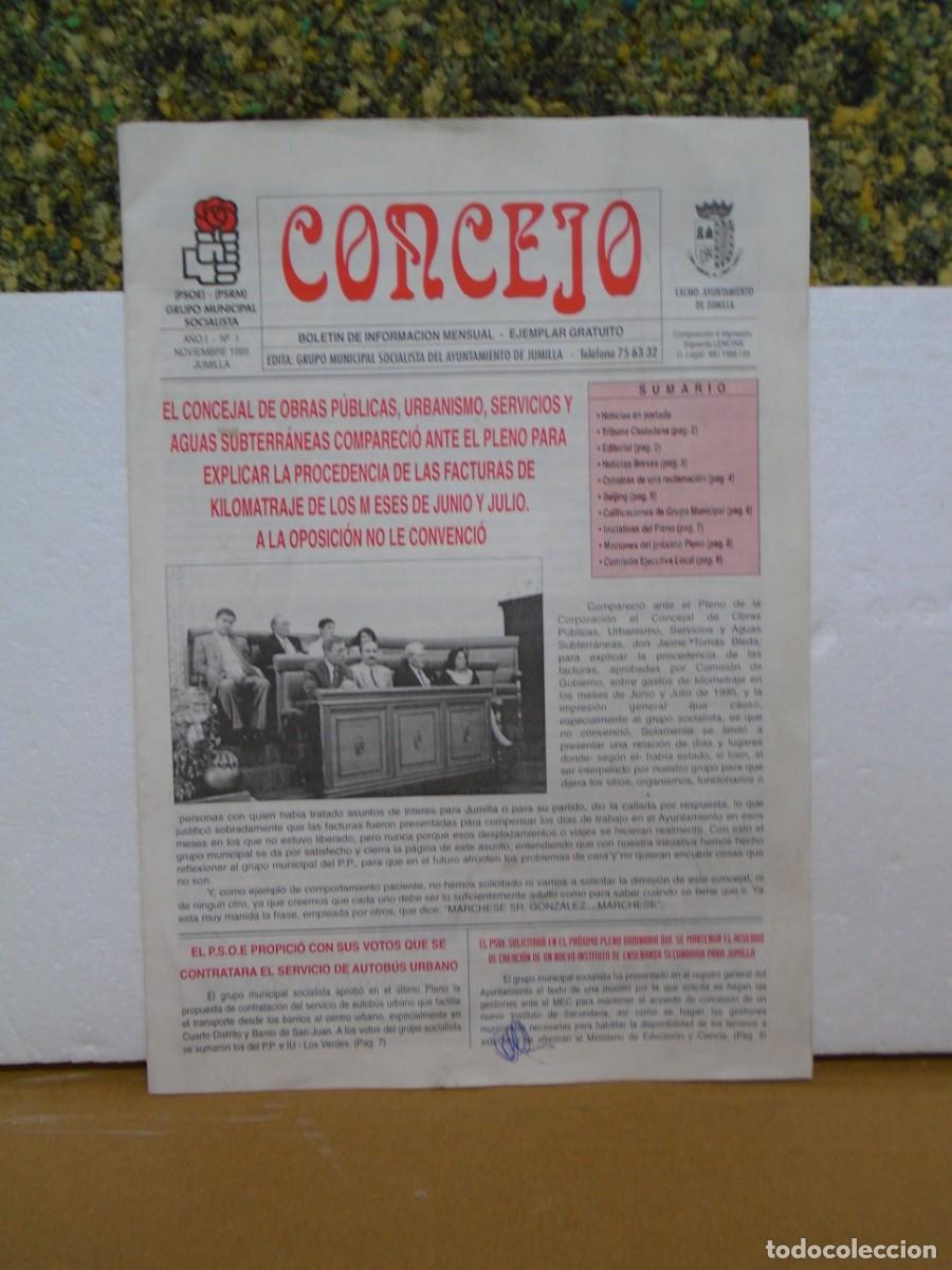 Collecting paper: JUMILLA(MURCIA)&rdquo;CONCEJO&rdquo;BOLETIN MUNICIPAL SOCIALISTA A&Ntilde;O N&ordm;1,NOVIEMBRE 1995.
