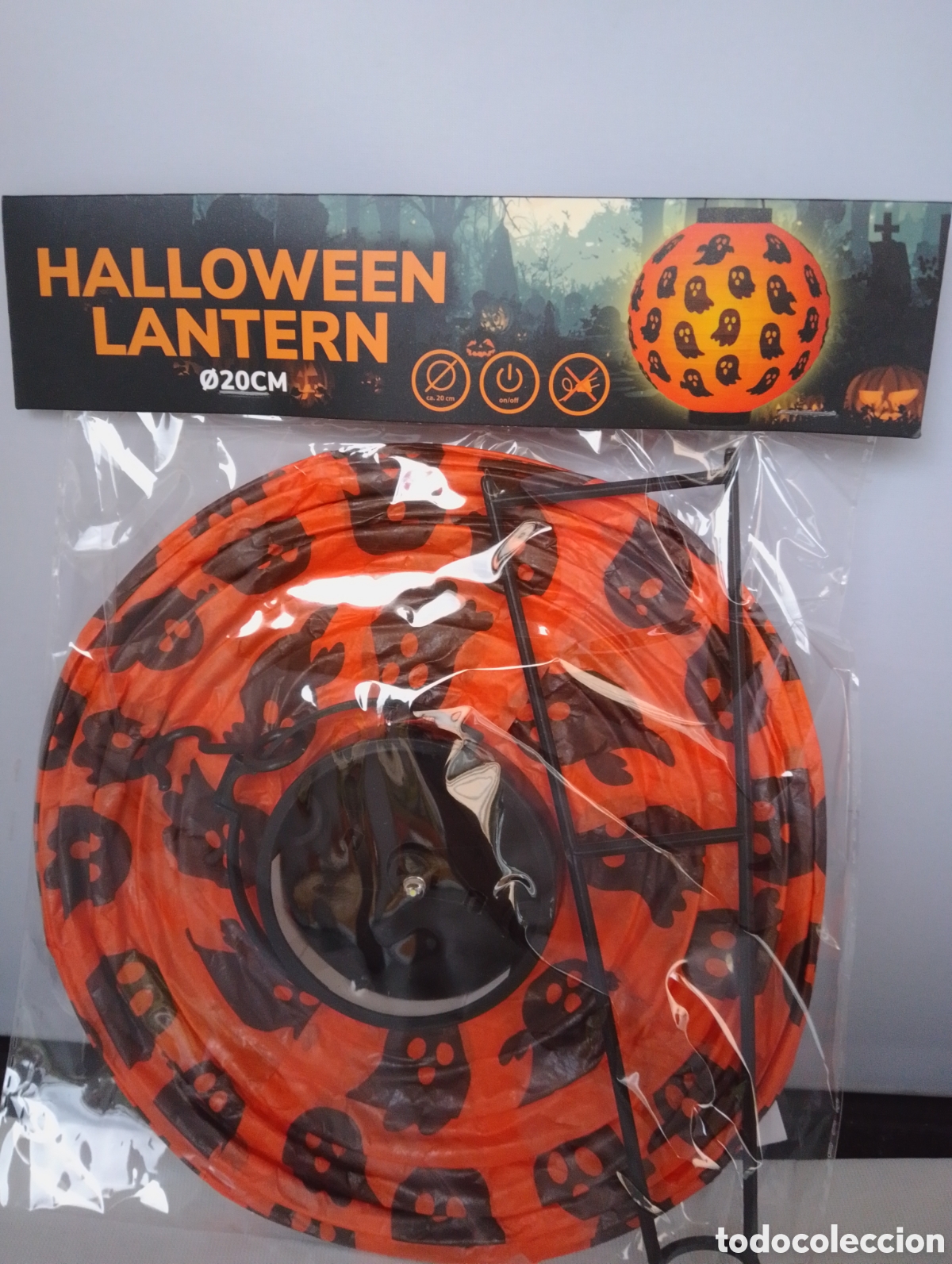 Coleccionismo: Halloween Farol Led Colgante Naranja
