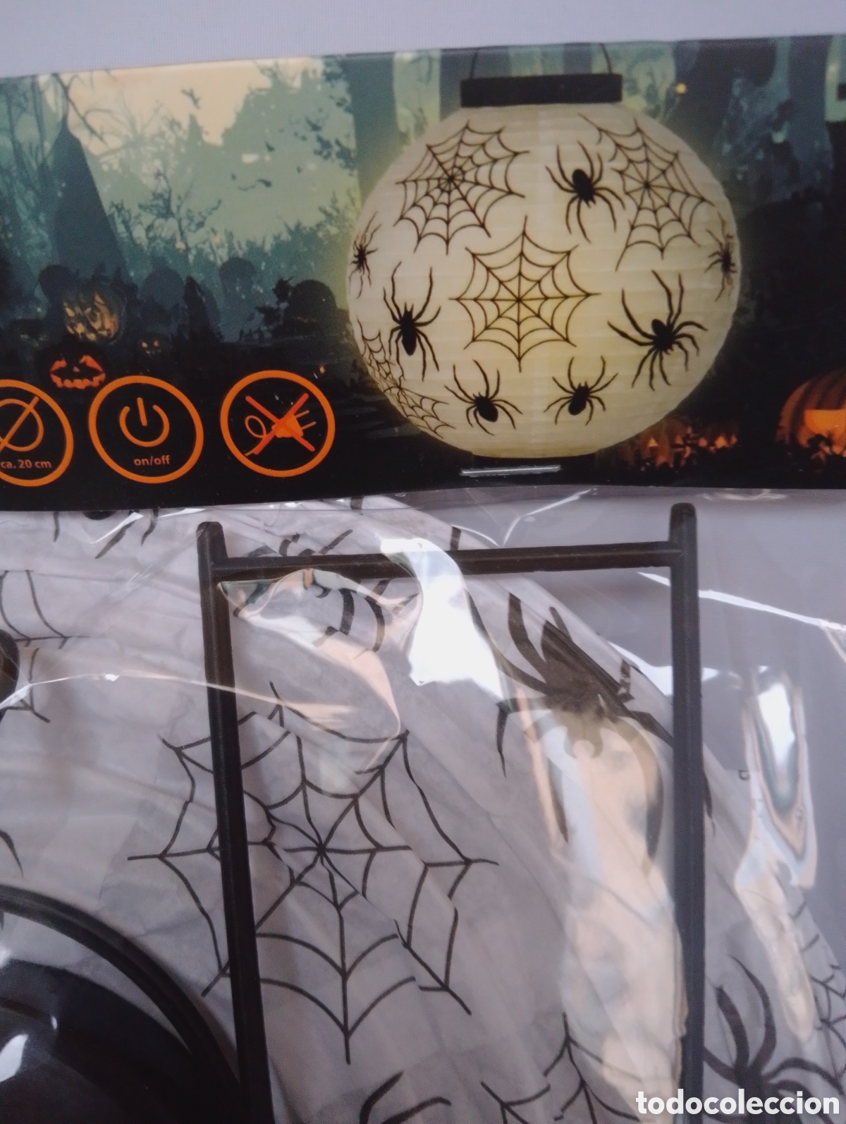 Coleccionismo: Halloween Farol Led Blanco Colgante - Foto 2
