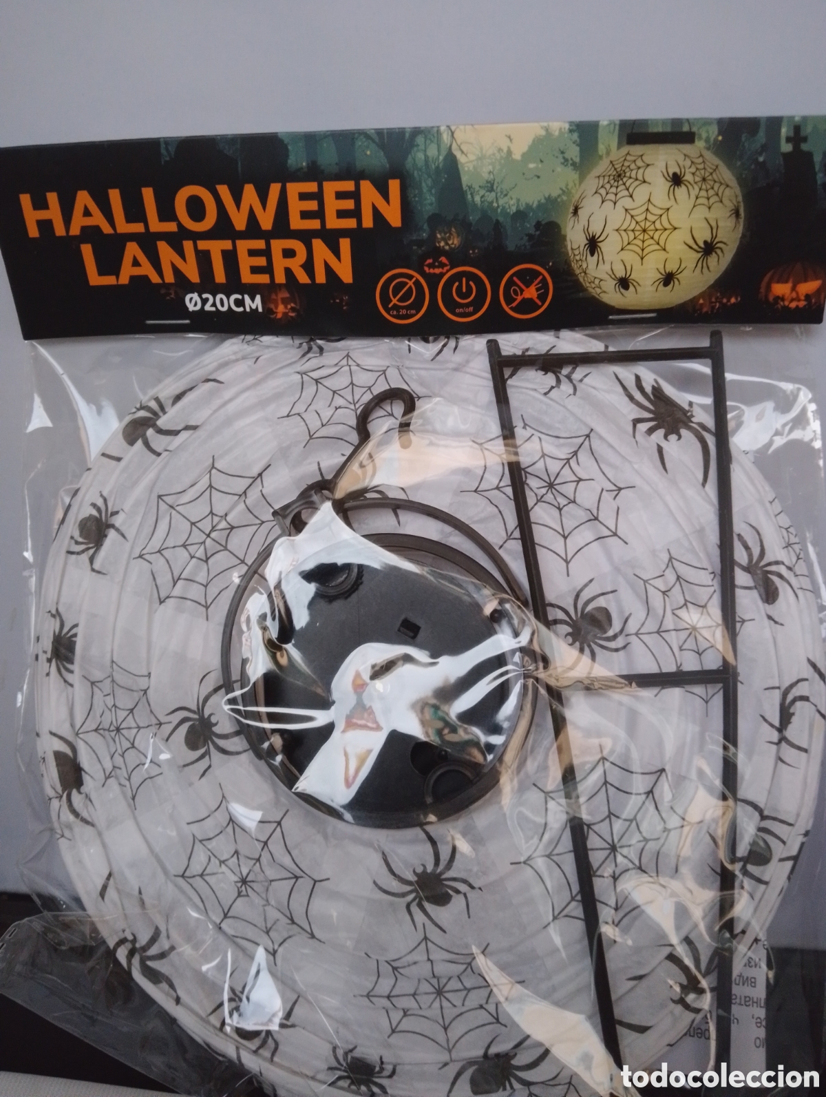 Coleccionismo: Halloween Farol Led Blanco Colgante