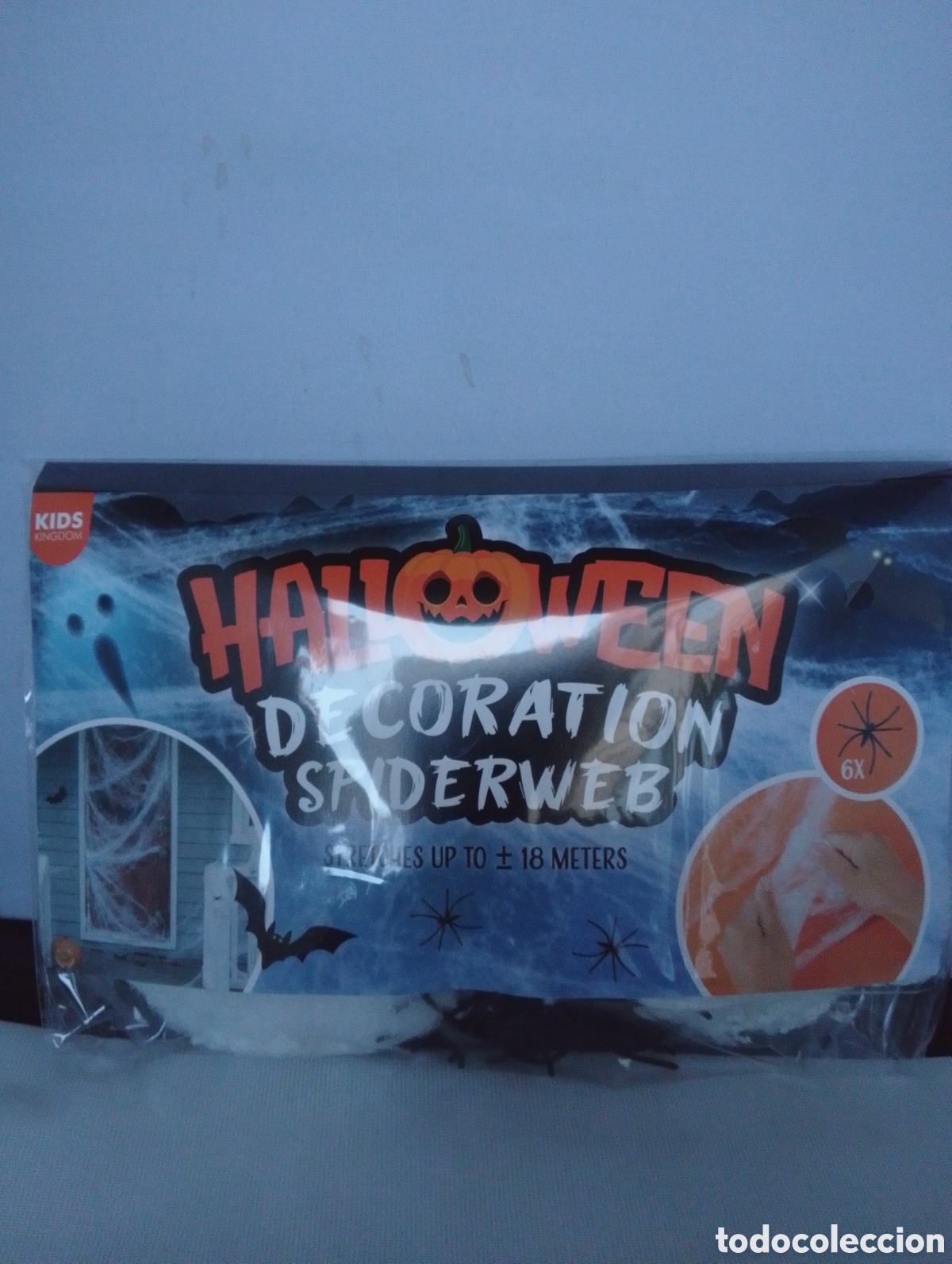 Coleccionismo: Halloween Tela Blanca Ara&ntilde;as x 6