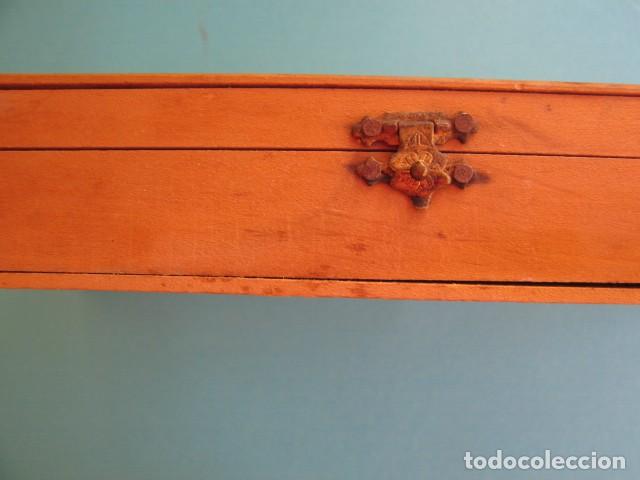 Coleccionismo: Estuche escolar madera antiguo 1940 - Foto 4