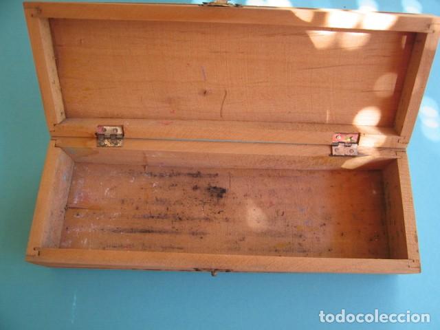 Coleccionismo: Estuche escolar madera antiguo 1940 - Foto 5