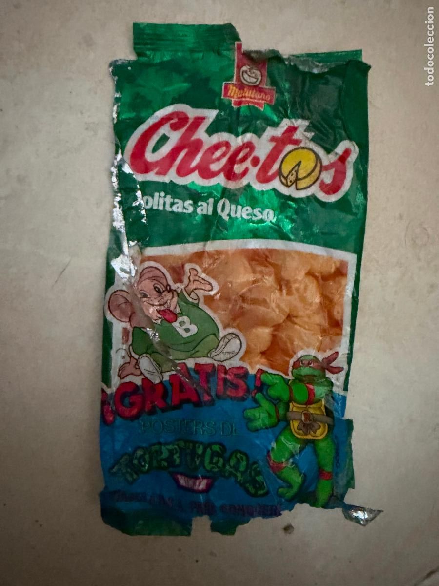 Coleccionismo: Envoltorio rot&oacute; cheetos tortugas ninja