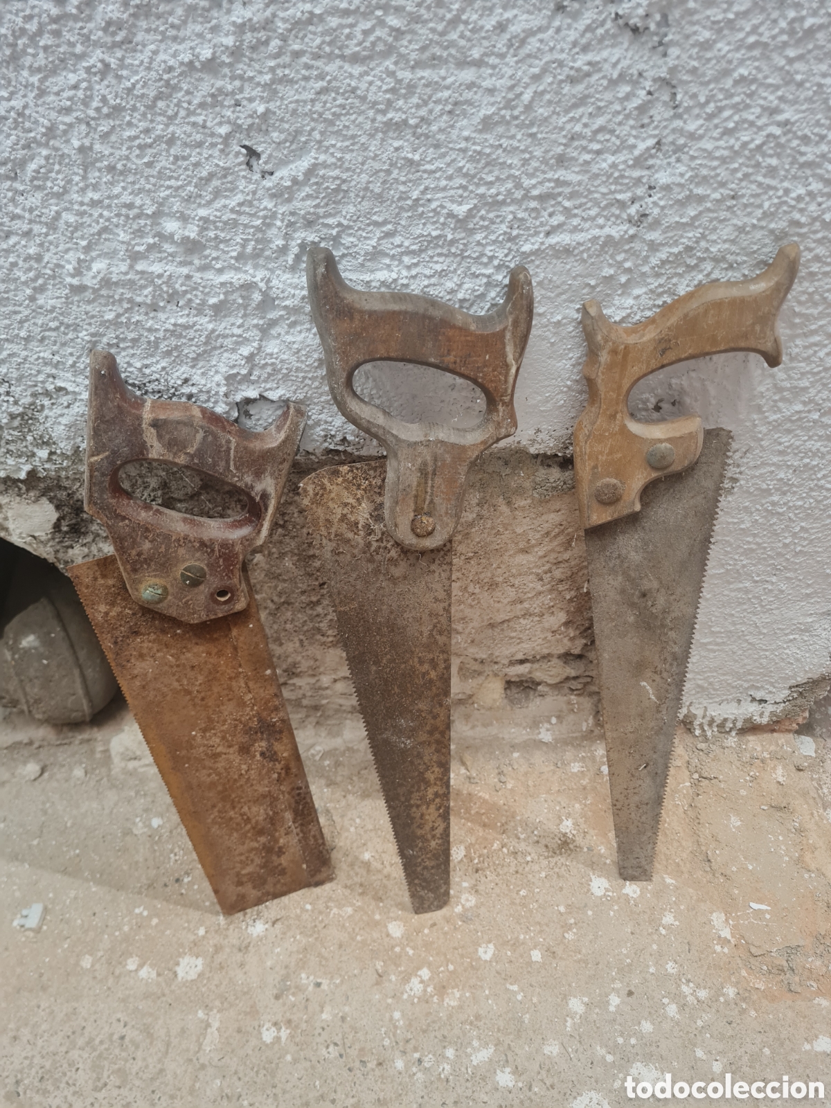 Coleccionismo: 3 sierras de carpintero - Foto 2