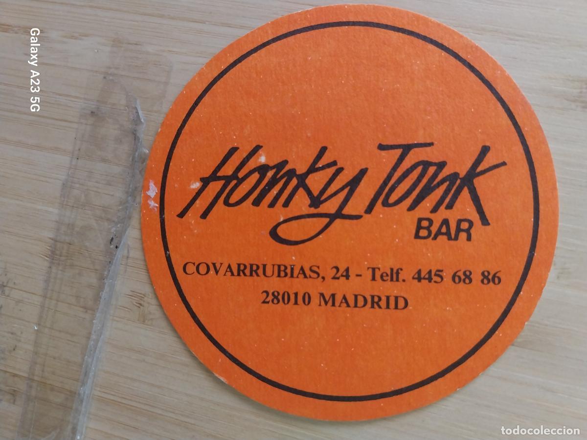 Coleccionismo: HONKY TONK POSAVASOS CALLE COVARRUBIAS BAR 9.3 CMS ORIGINAL