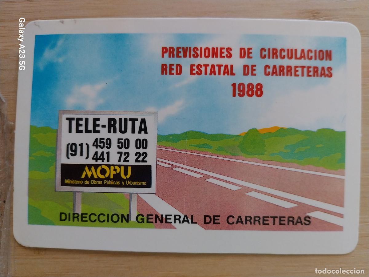 Coleccionismo: TELE RUTA MOPU PREVISIONES CIRCULACION CALENDARIO 1988