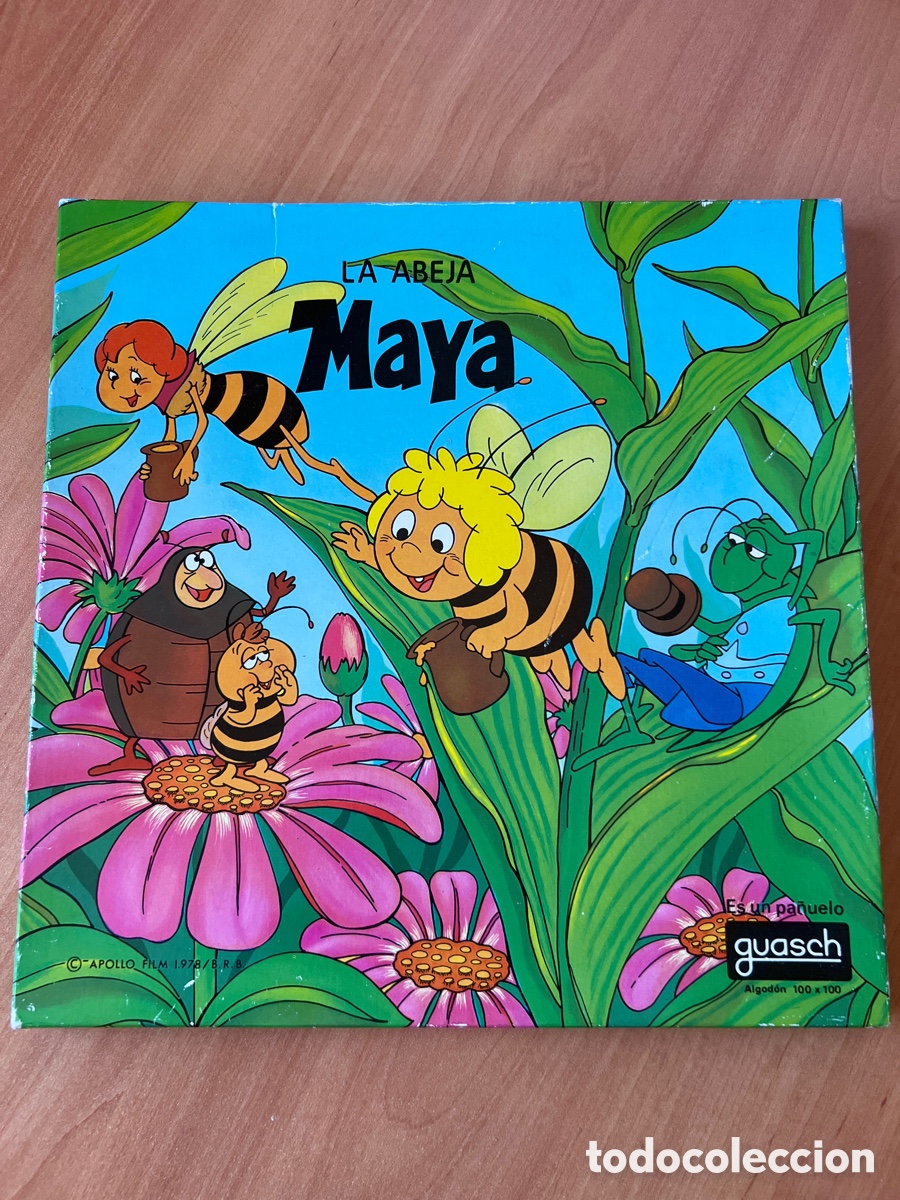 Coleccionismo: Pa&ntilde;uelos guasch dibujos animados La abeja Maya 1978