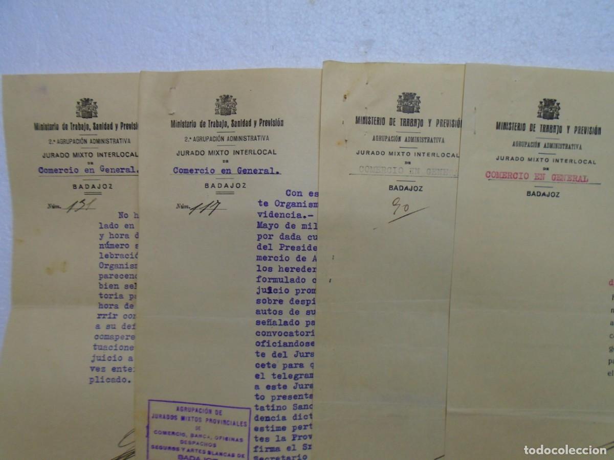 Coleccionismo: REPUBLICA.BADAJOZ.MINISTERIO DE TRABAJO,SANIDAD Y PREVISION.CARTAS(4) DE 1935.