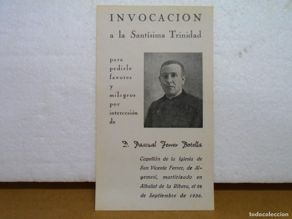 Coleccionismo: CAPELLAN DE ALGEMESI(VALENCIA)ASESINADO EL 24/9/1936 EN ALBALAT DE LA RIBERA.