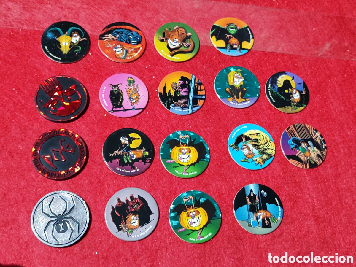 Coleccionismo: Lote 16 tazos POG HORROR SHOW SERIE 1