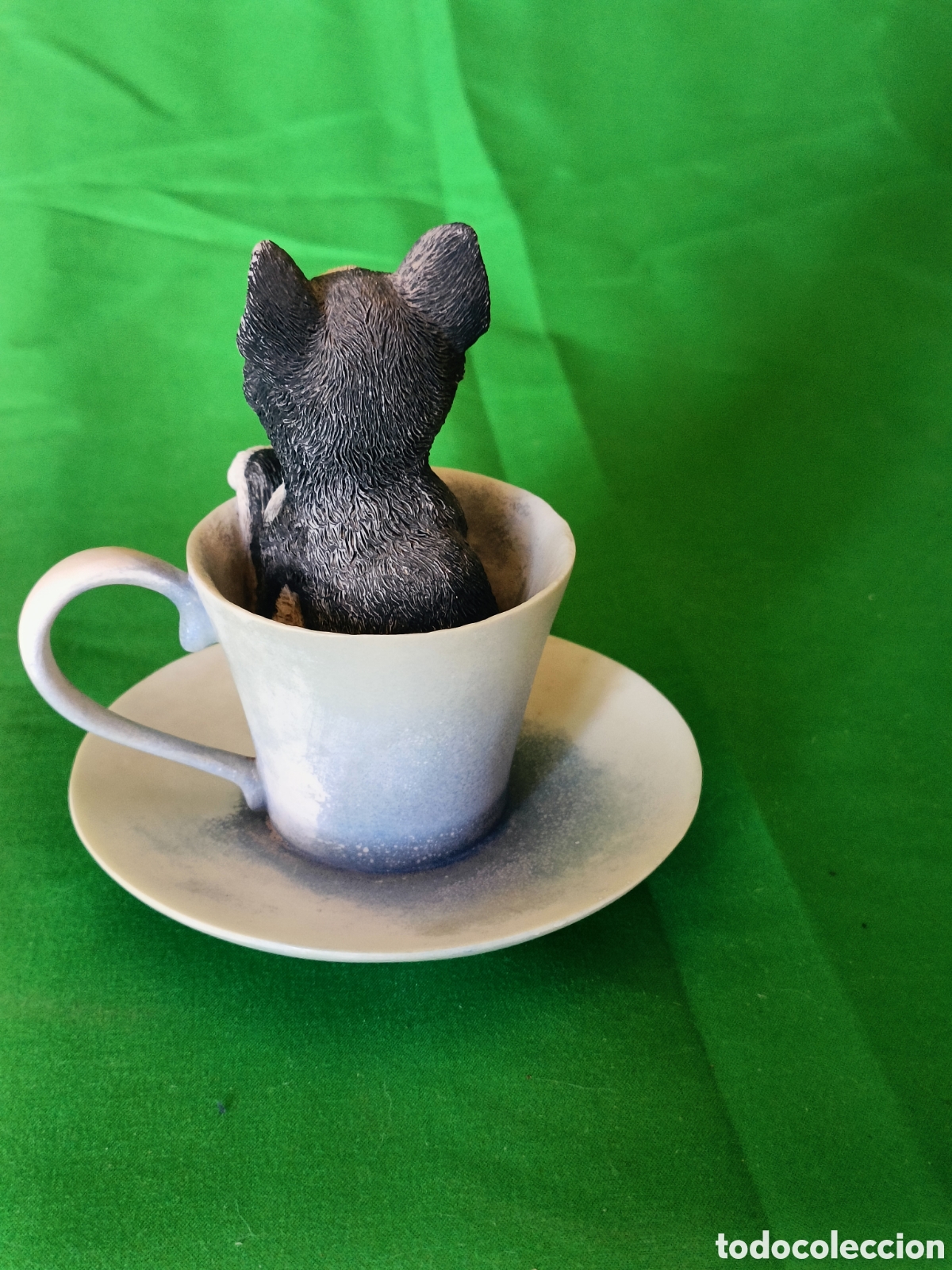 Coleccionismo: Leonardo ceramic cat in cup - Foto 4