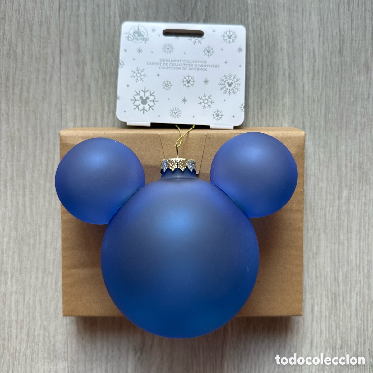 Coleccionismo: Adorno bola azul icono Mickey Mouse, Disney Store.