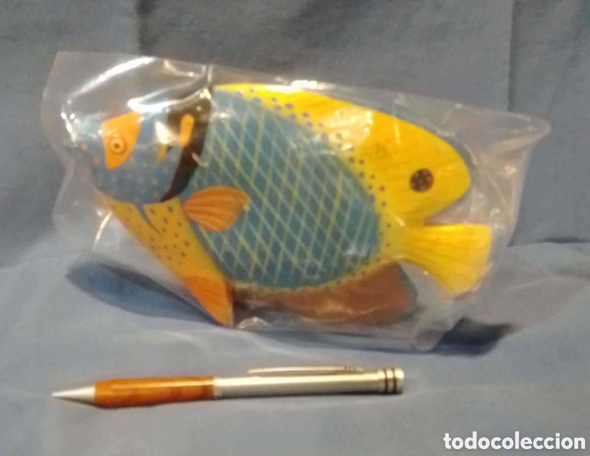 Coleccionismo: 2 figuras de peces de madera - Foto 4