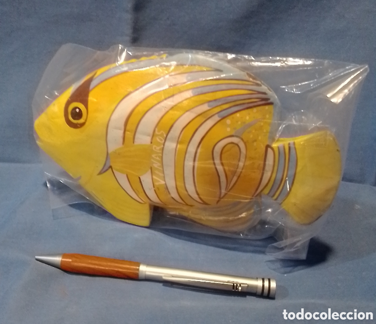 Coleccionismo: Figura de pescado de madera - Foto 1