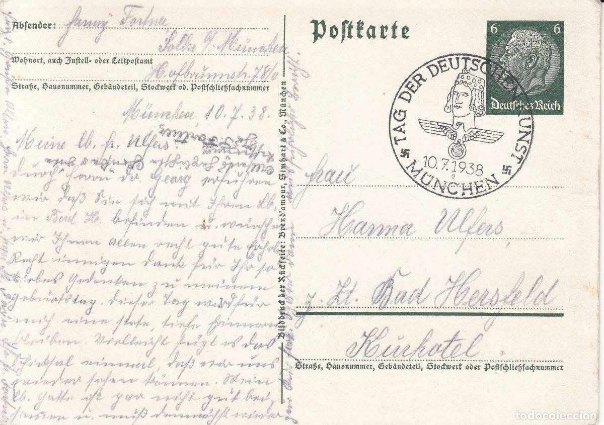 Coleccionismo: CRCAR255 TARJETA POSTAL ALEMANA CON PROPAGANDA ALEMANA EN HONOR AL DIA DE LAS BELLAS ARTES.