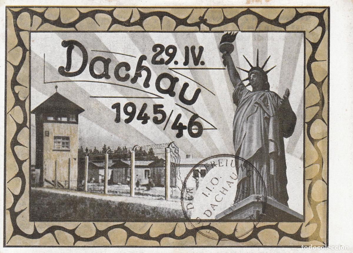 Coleccionismo: CRCAR257 TARJETA POSTAL CONMEMORANDO EL DIA DE LA LIBERACION DEL CAMPO DE CONCENTRACION DE DACHAU,