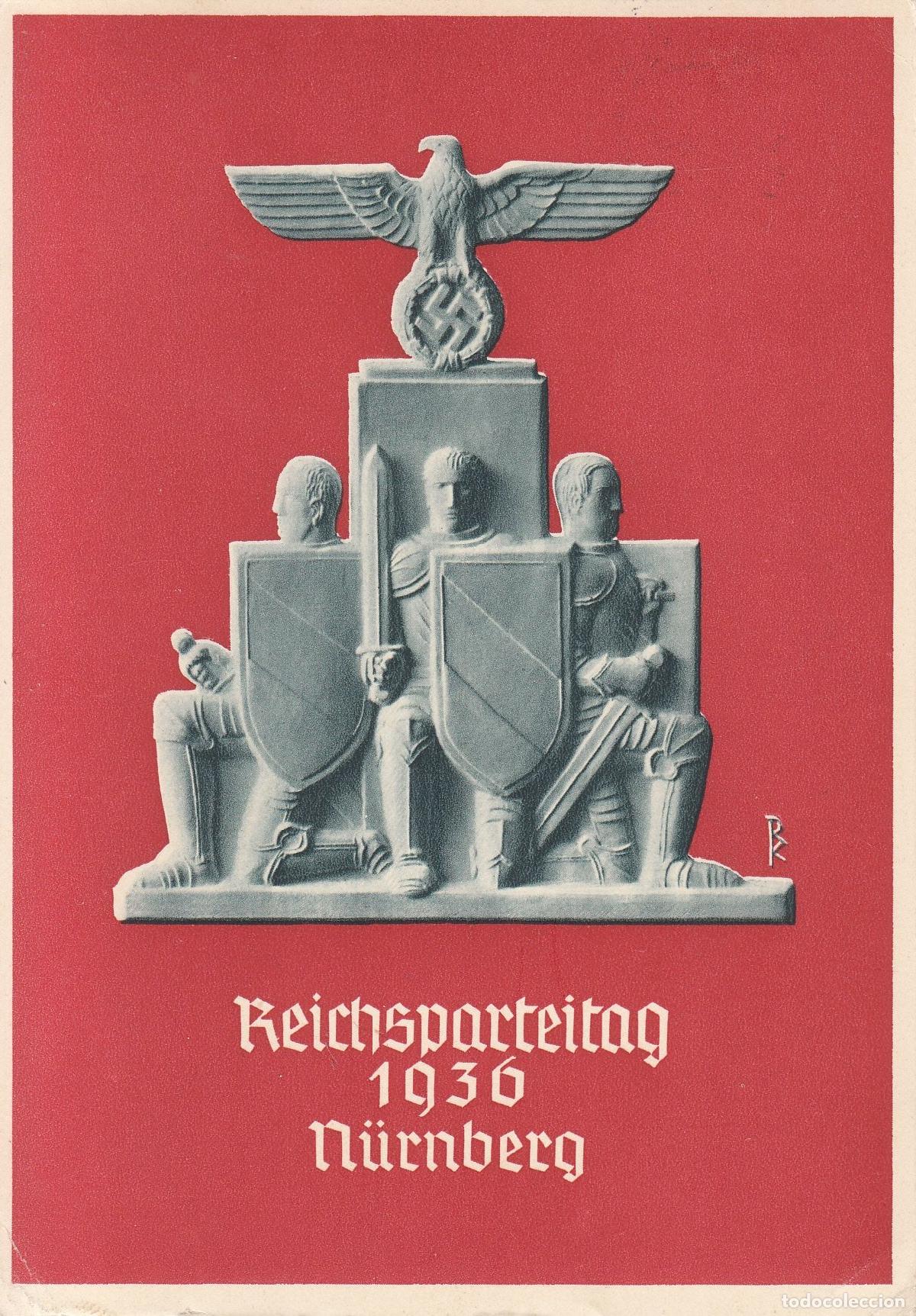Coleccionismo: CRCAR258 TARJETA PROPAGANDA ALEMANA CELEBRANDO EL DIA DEL PARTIDO EL 13-09-36 CON SELLO N&ordm; 580 Y