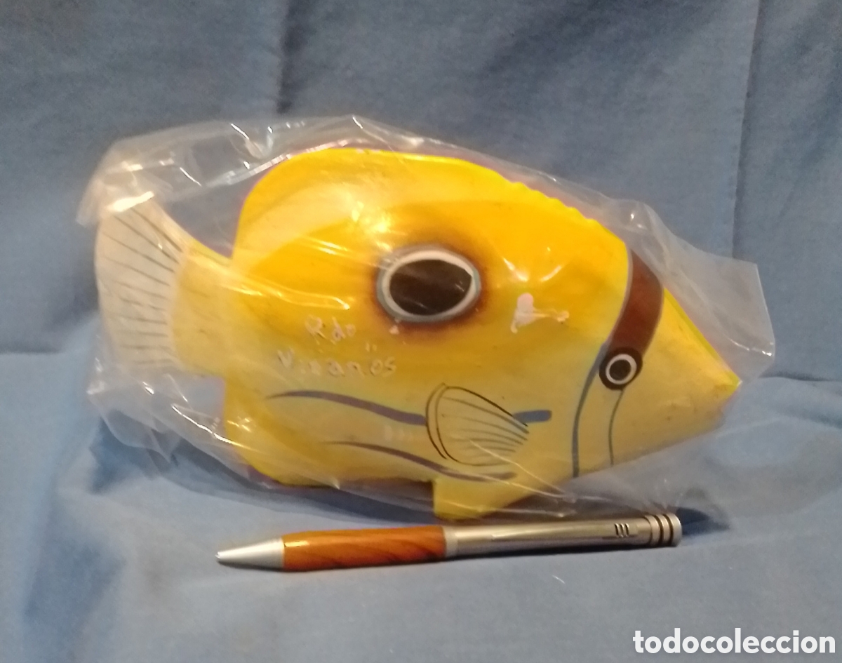 Coleccionismo: Figura de pescado de madera - Foto 2