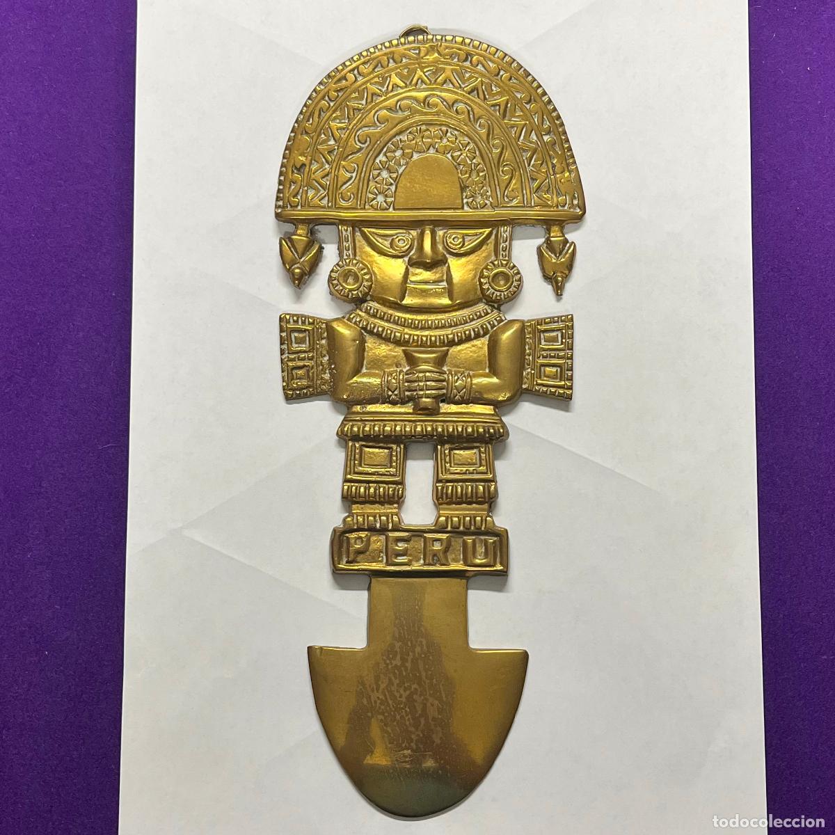 Coleccionismo: TUMI O CUCHILLO CEREMONIAL INCA. EN BRONCE. RECUERDO PARA COLGAR DE PERU.