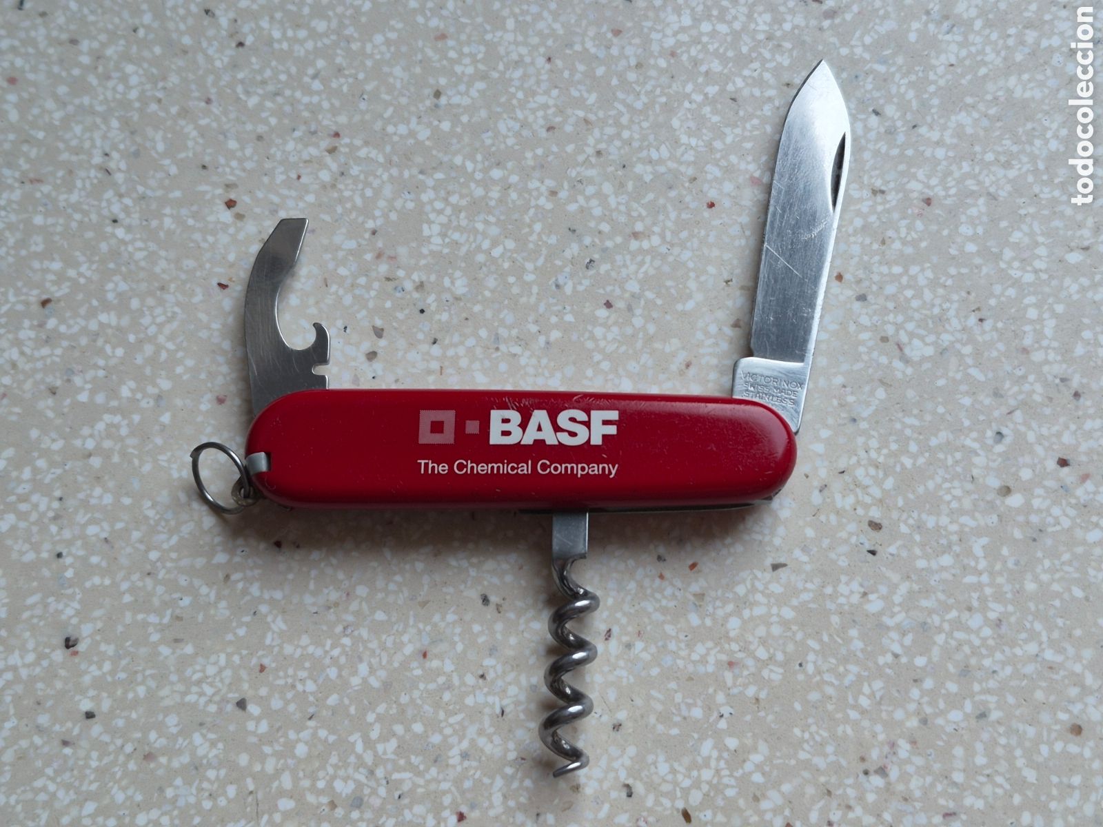 Coleccionismo: Navaja Multiusos Victorinox Publicidad BASF Officier Suisse - 8 cm.