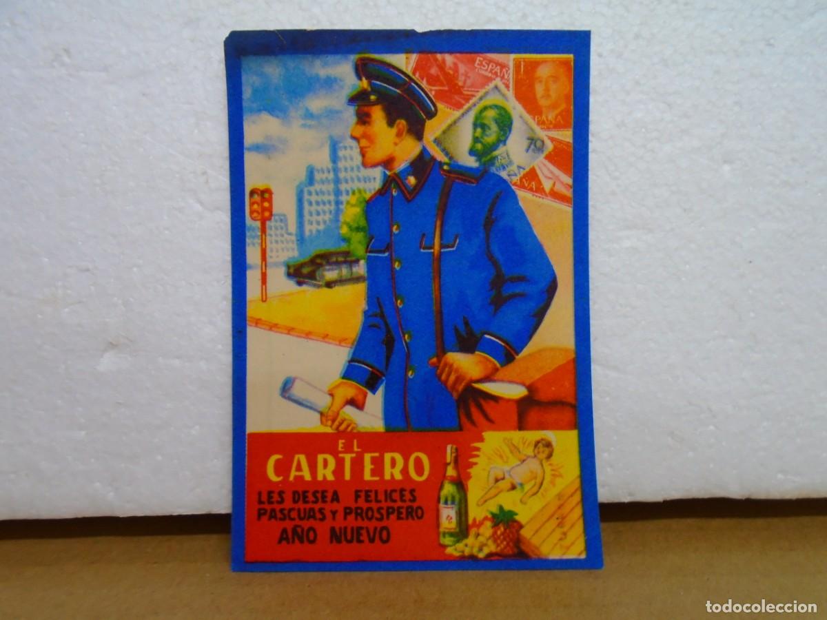 Coleccionismo: ANTIGUA FELICITACION NAVIDE&Ntilde;A DE&rdquo;EL CARTERO&rdquo;1960.TARIFAS EN REVERSO.