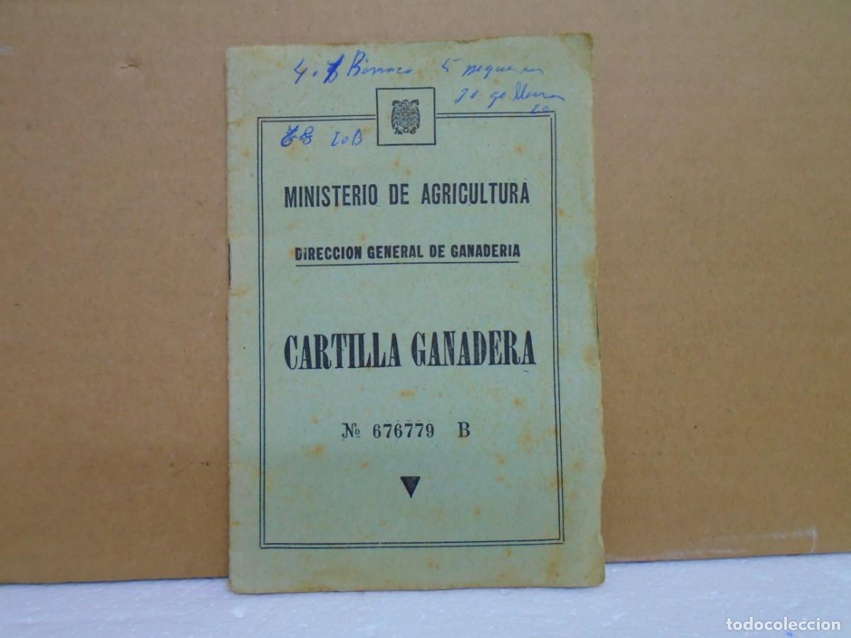 Coleccionismo: CARTILLA GANADERA/MINISTERIO DE AGRICULTURA/TITULAR DE CARTAGENA(MURCIA)1959.