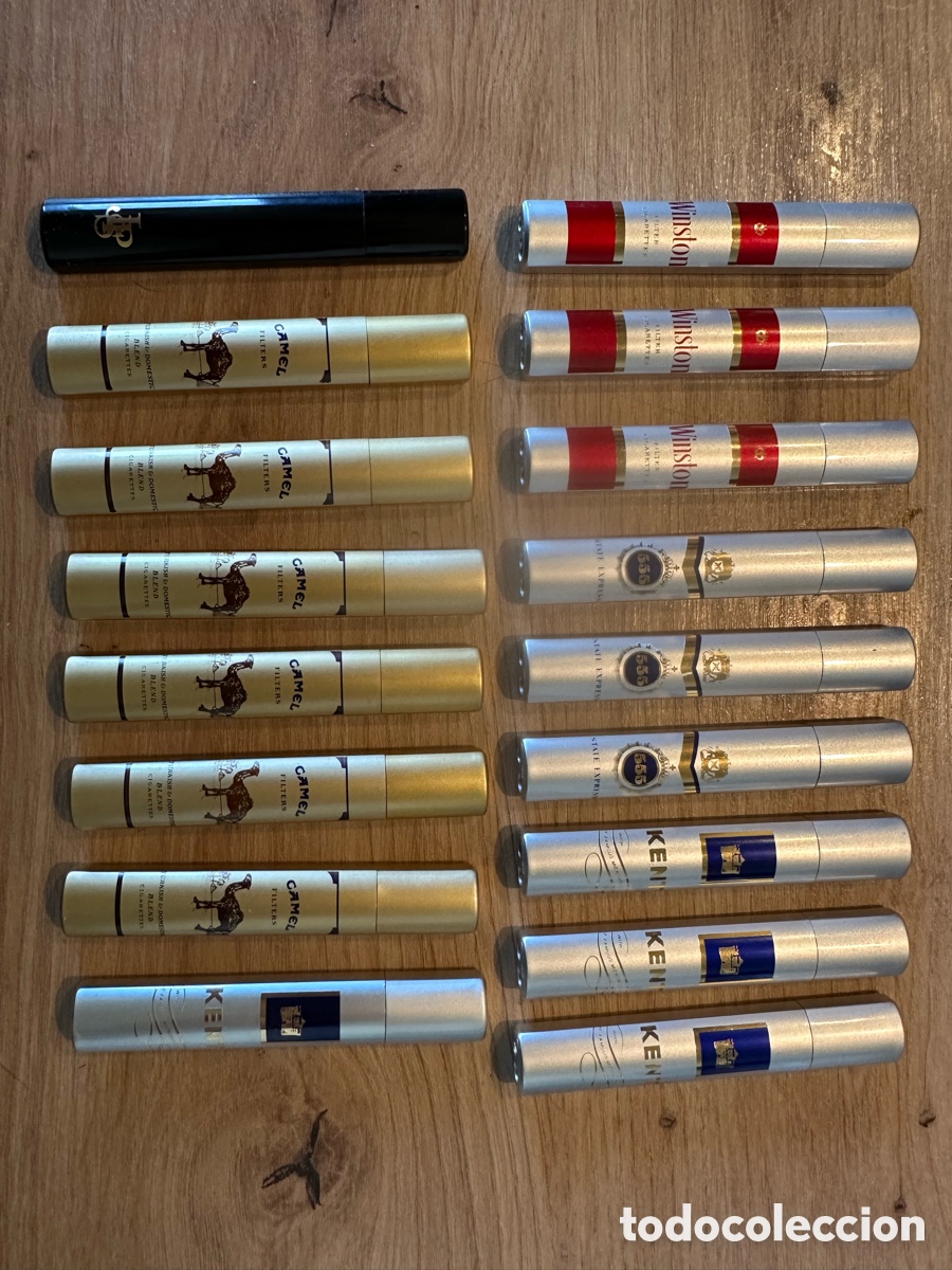 Coleccionismo: Lote de 17 Mecheros Recargables Tipo Bol&iacute;grafo - Publicidad de Tabaco