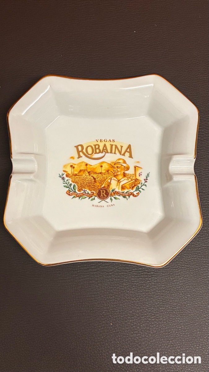 Coleccionismo: CENICERO PORCELANA COLECCI&Oacute;N HABANOS. VEGAS ROBAINA. PORCELANA BIDASOA