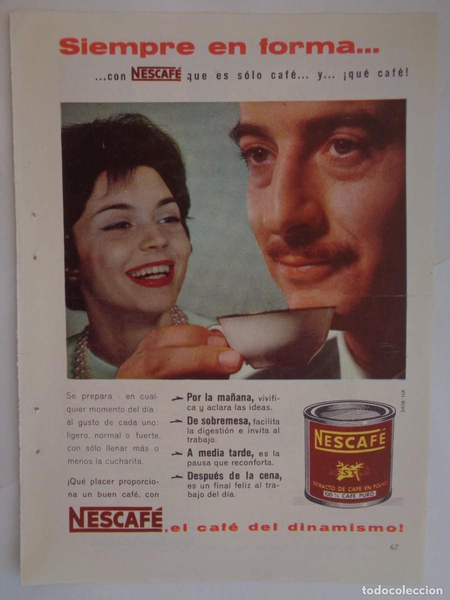 Coleccionismo: HOJA DE REVISTA CON ANUNCIO DE NESCAF&Eacute; . A&Ntilde;OS 50