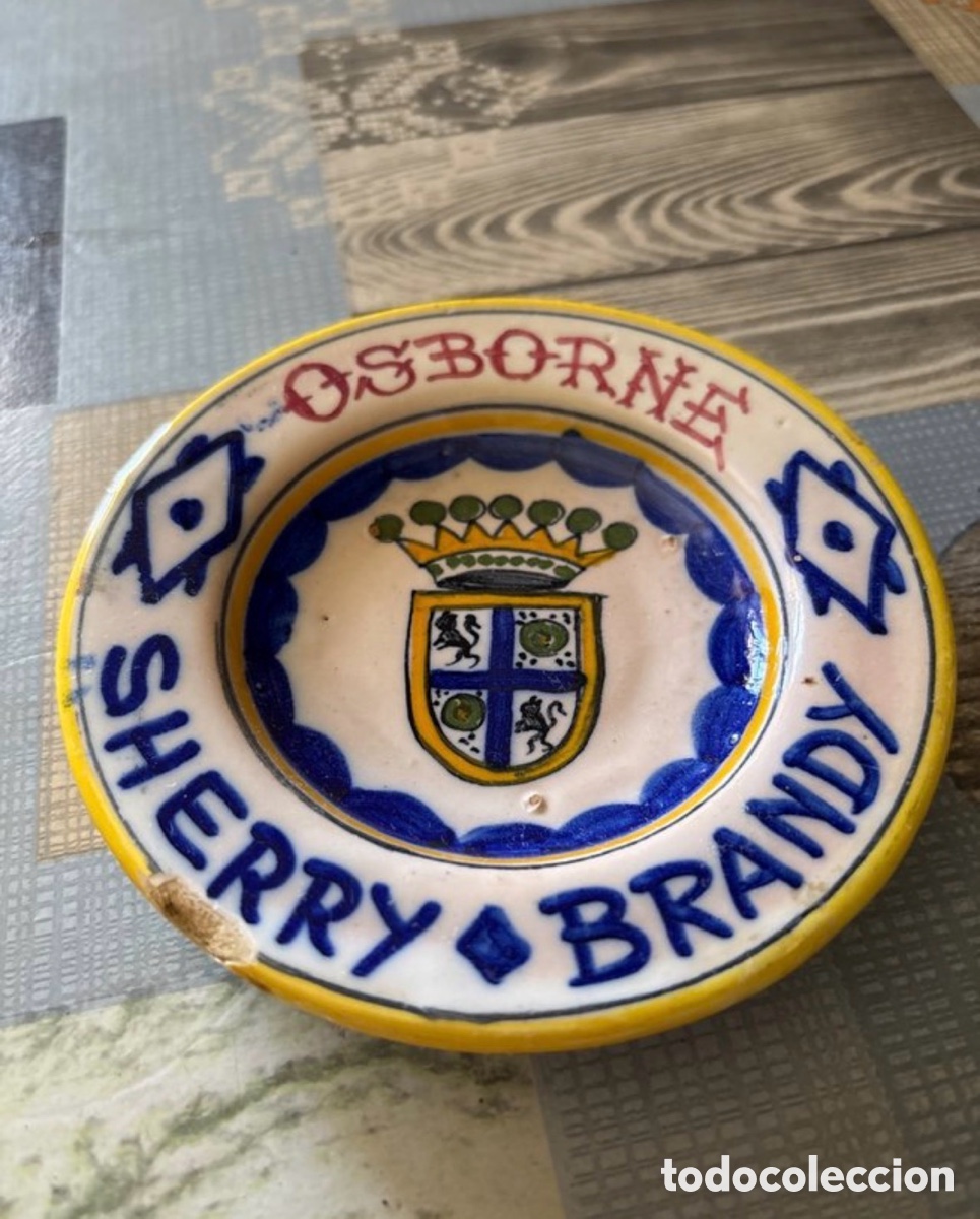 Coleccionismo: Cenicero Vintage Sherry Brandy Osborne