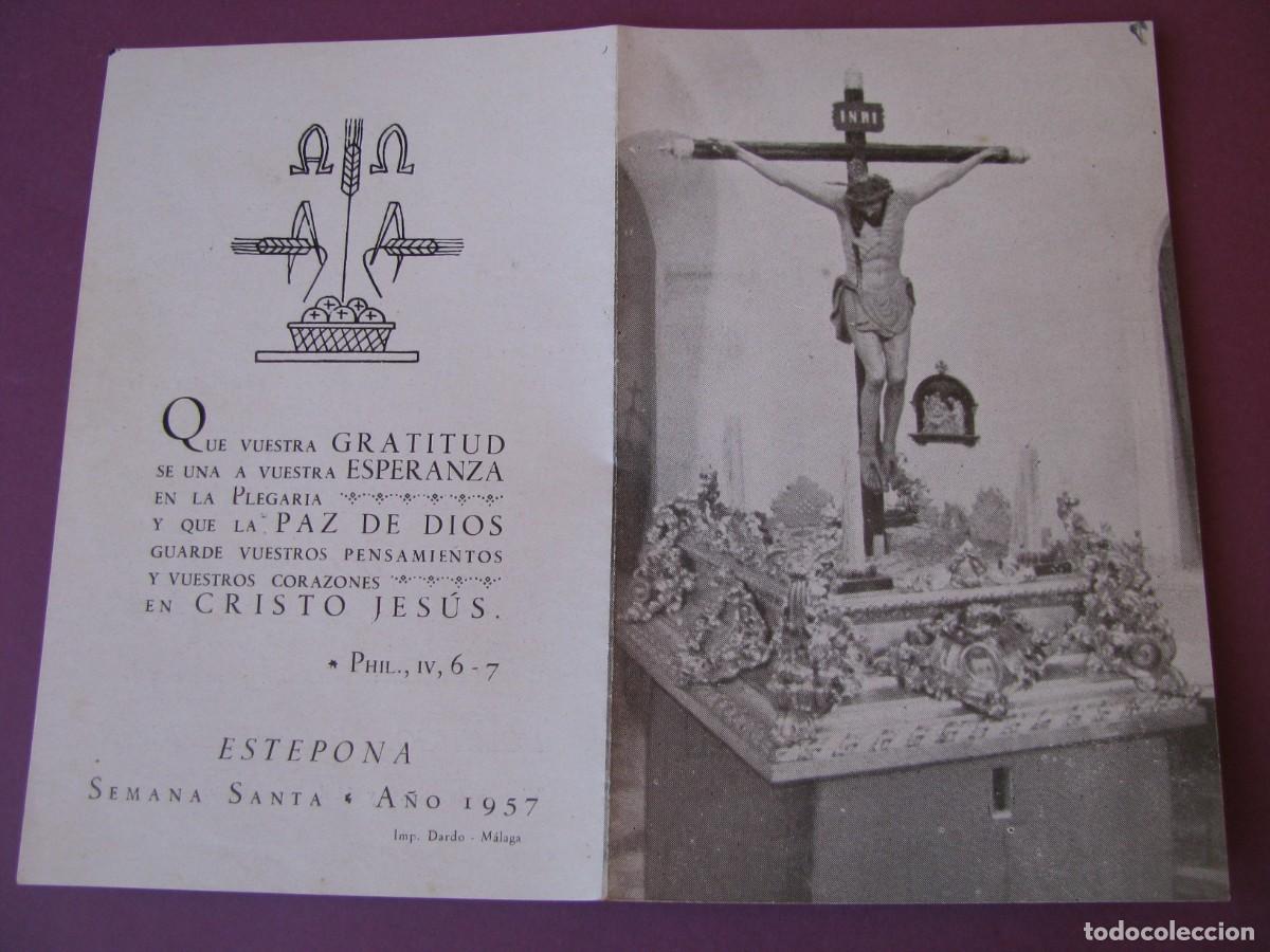 Coleccionismo: PROGRAMA DE LA SEMANA SANTA DE LA SEMANA SANTA DE ESTEPONA. A&Ntilde;O 1957.