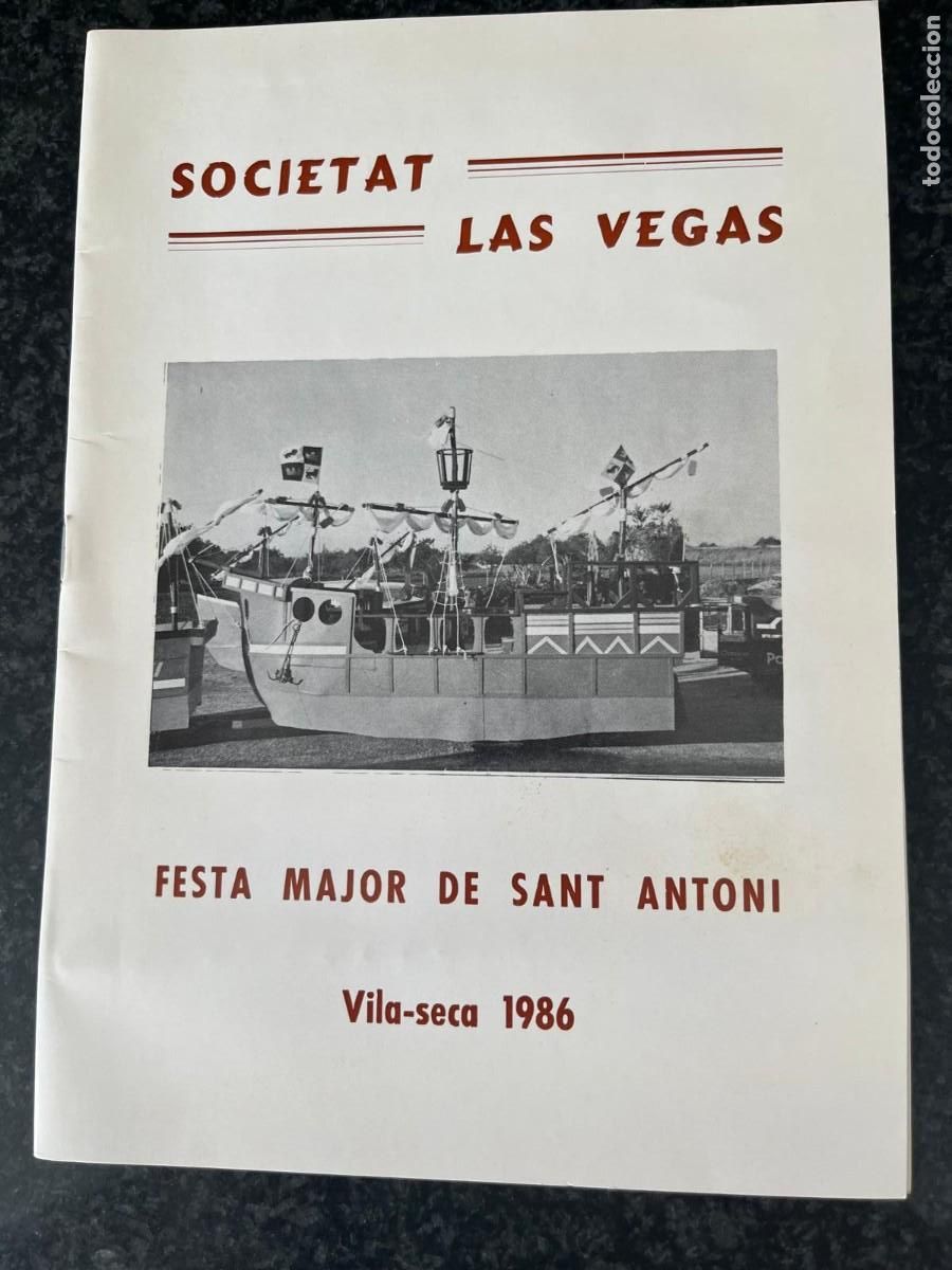 Coleccionismo: societat las Vegas festa major Sant Antoni Vilaseca Tarragona 1986