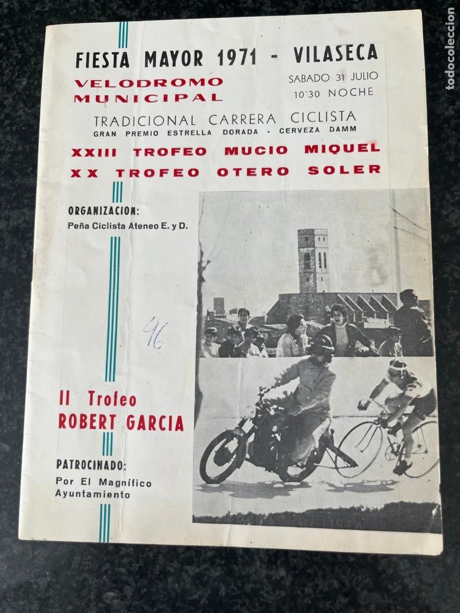Coleccionismo: fiesta mayor 1971 Vilaseca Tarragona II Trofeo Robert Garc&iacute;a