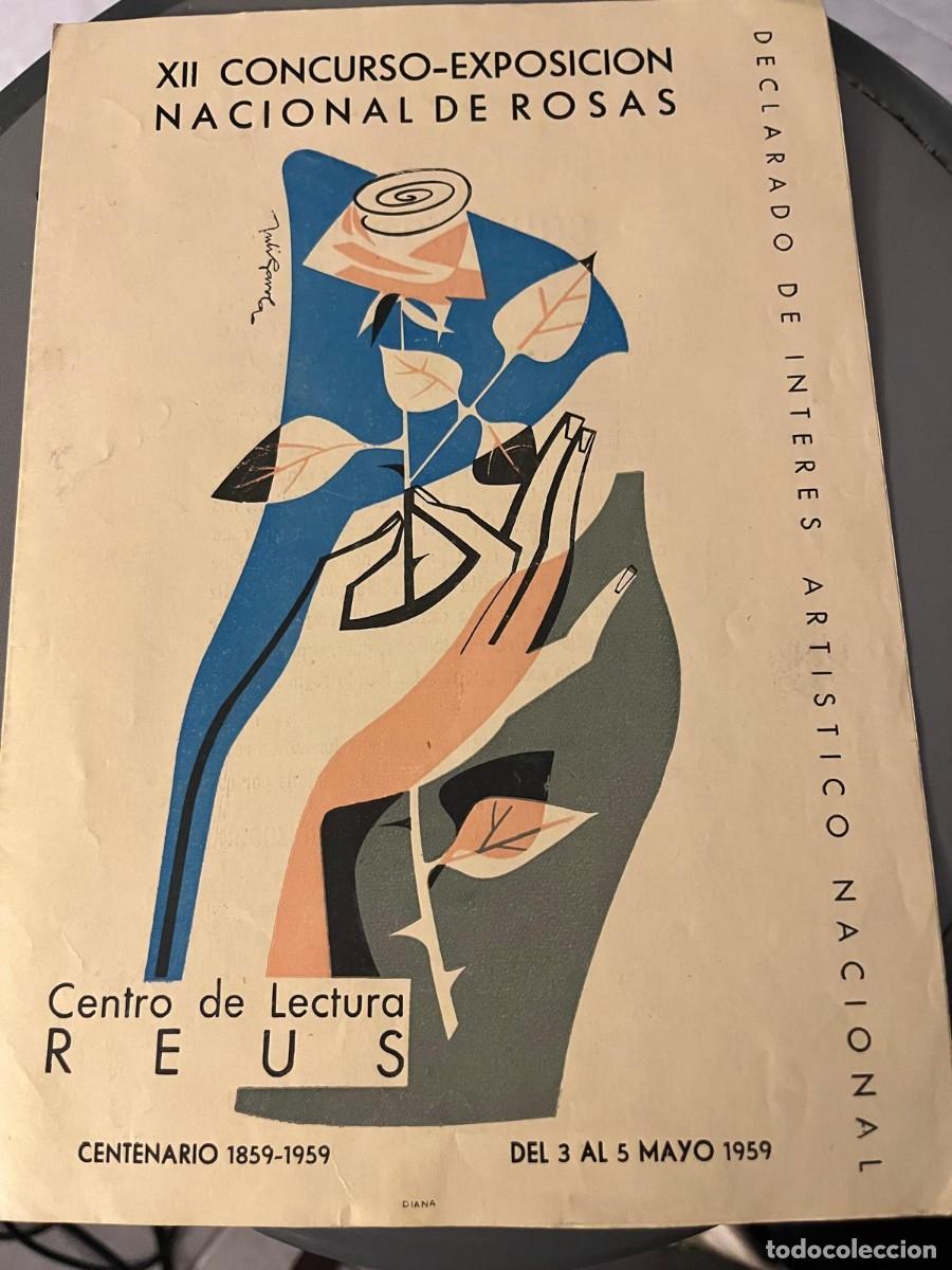 Coleccionismo: XII concurso exposici&oacute;n de Rosas centro de Lectura Reus 1959