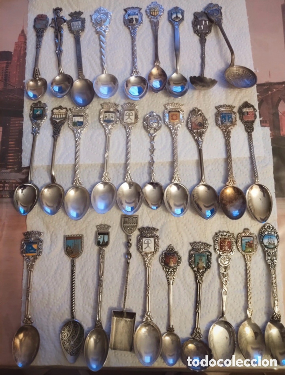 Coleccionismo: Lote cucharas souvenir cucharillas ciudades