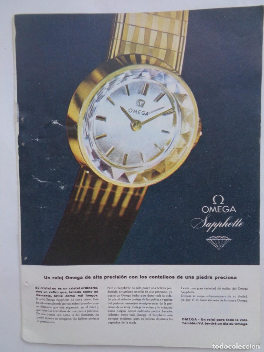 Coleccionismo: HOJA DE REVISTA CON ANUNCIO DE RELOJ OMEGA . A&Ntilde;OS 50