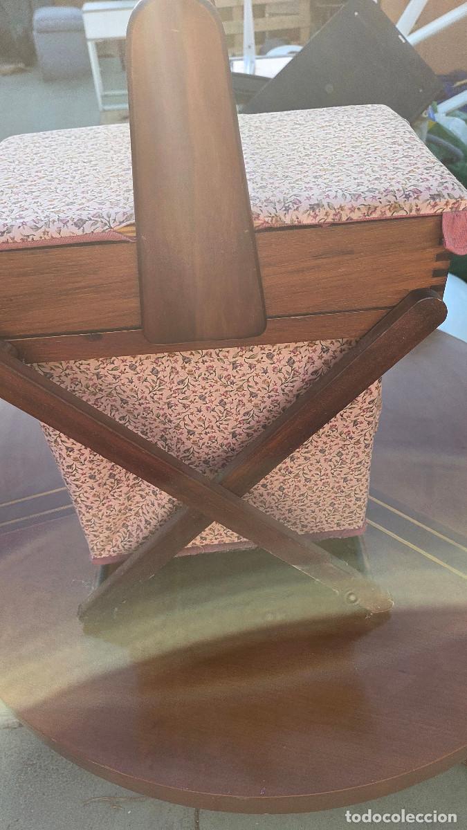 Coleccionismo: costurero de madera y tela - Foto 2