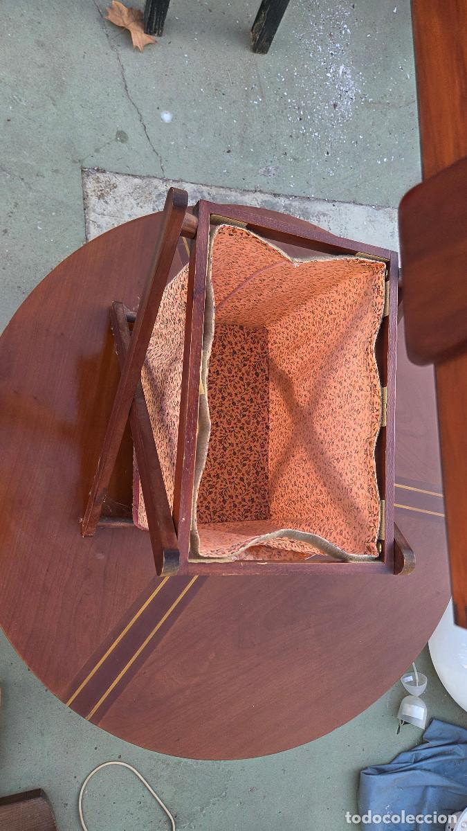 Coleccionismo: costurero de madera y tela - Foto 6