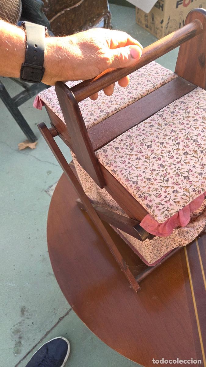 Coleccionismo: costurero de madera y tela - Foto 8