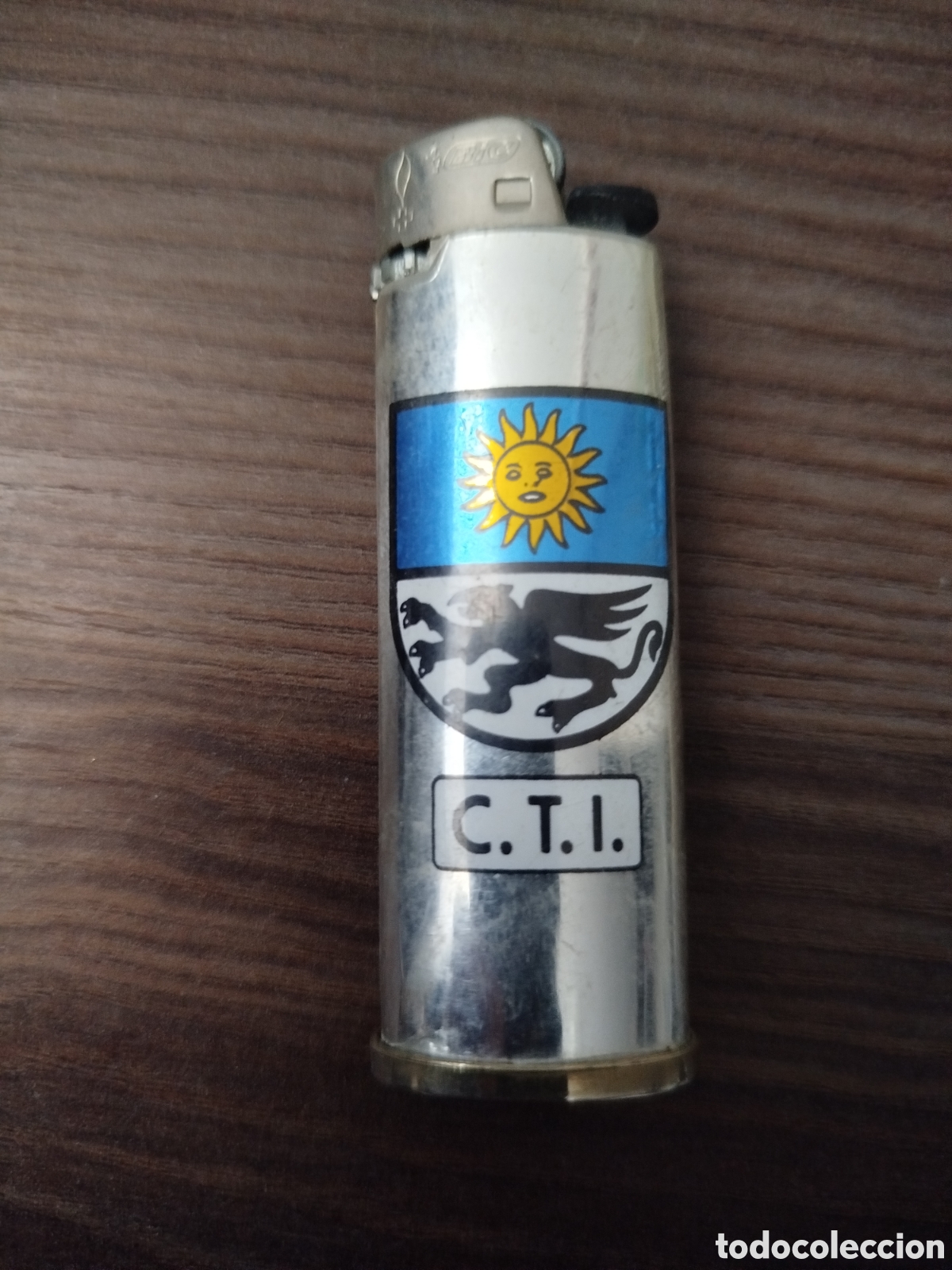 Coleccionismo: MECHERO MILITAR REGULADOR - C.T.I. CENTRO T&Eacute;CNICO DE INTENDENCIA - BANDERA ESPA&Ntilde;A