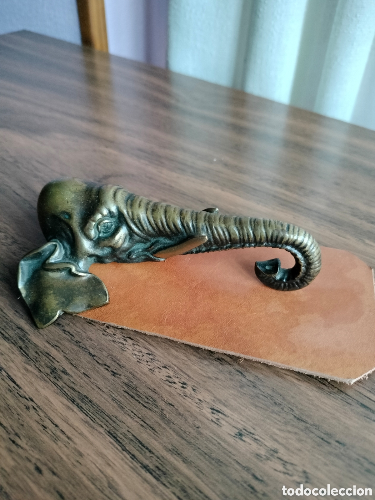 Coleccionismo: Cabeza Elefante, bronce. - Foto 2